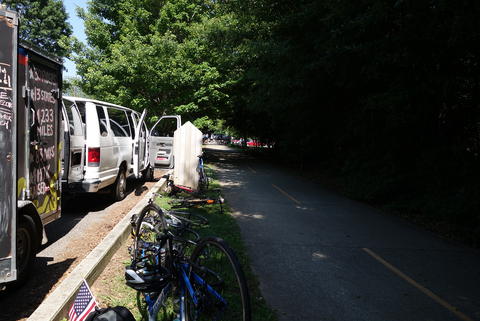 The van at lunch