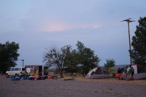 Campsite all laid out