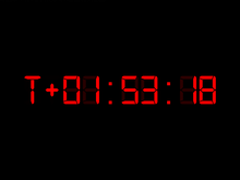 The countdown, showing a positive time. 