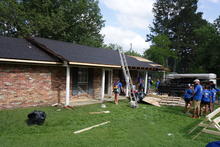 The house the end of the day. Much less rotted wood. 