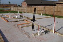 Concrete slab under the eventual house