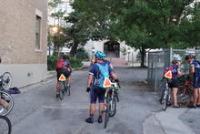 Rob and Lauren with their bikes. 