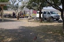 Lunch in the shade of a rest stop