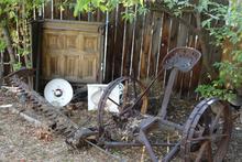 Chair on wheels - some sort of farming equipment